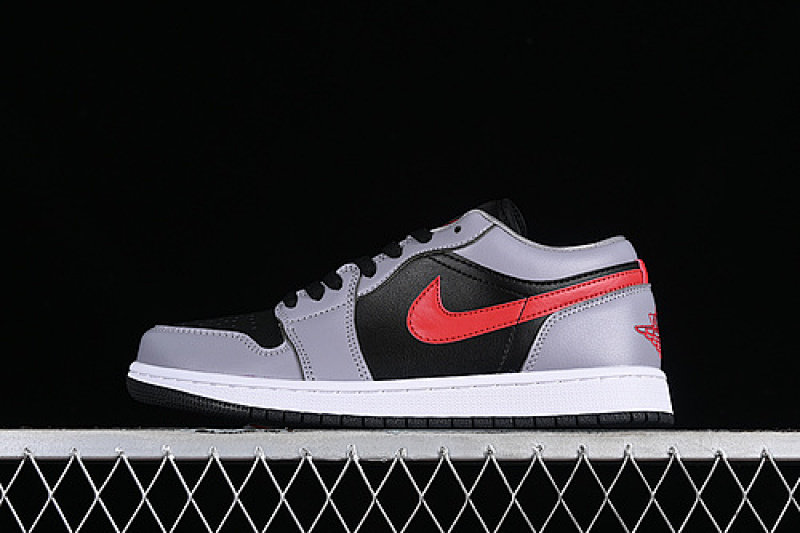 Jordan AIR Jordan 1 LOW GREY/BLACK/RED · FZ4183-002, photo 1