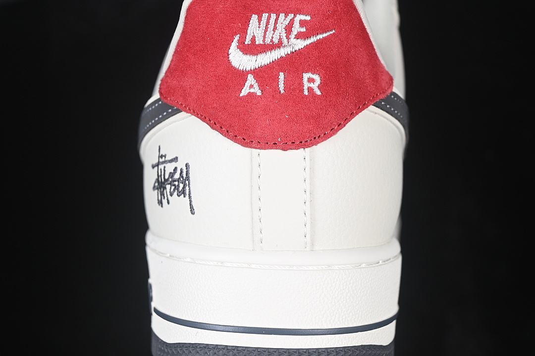 Nike [DW8806-019]-[AIR FORCE 1 07 LOW CASUAL SNEAKERS WHITE/GREY/RED]-[WOMAN:36-39]-[MAN:40-45] - Image 7