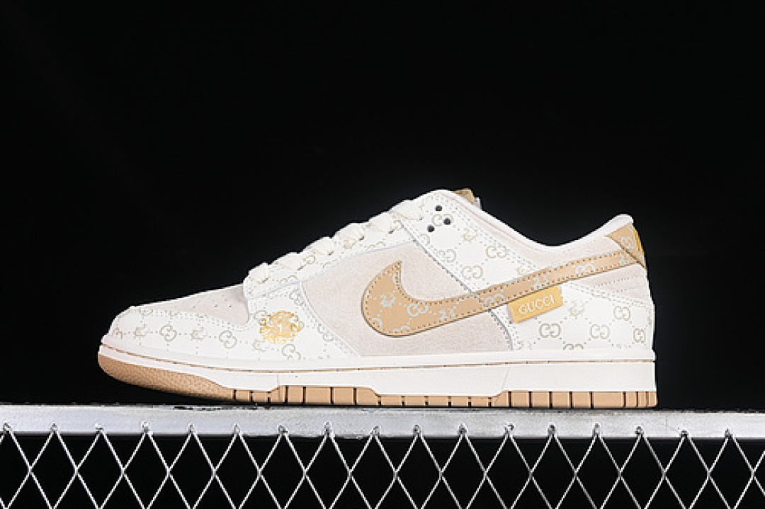 Unbranded [FC1688-157]-[GU*CCI SB DUNK LOW WHITE/GREY/GOLD]-[WOMAN:36-39]-[MAN:40-45], photo 1