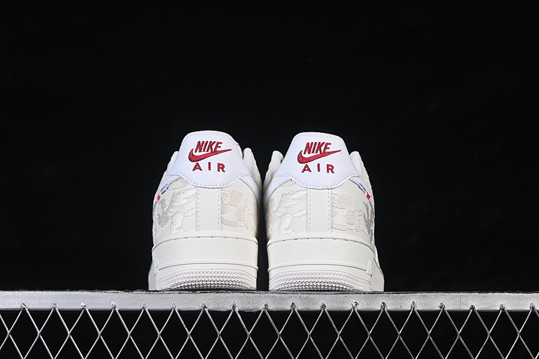 Nike [IQ1119-011]-[AIR FORCE 1 07 LOW CASUAL SNEAKERS WHITE/RED/BEIGE]-[WOMAN:36-39]-[MAN:40-45] - Image 13