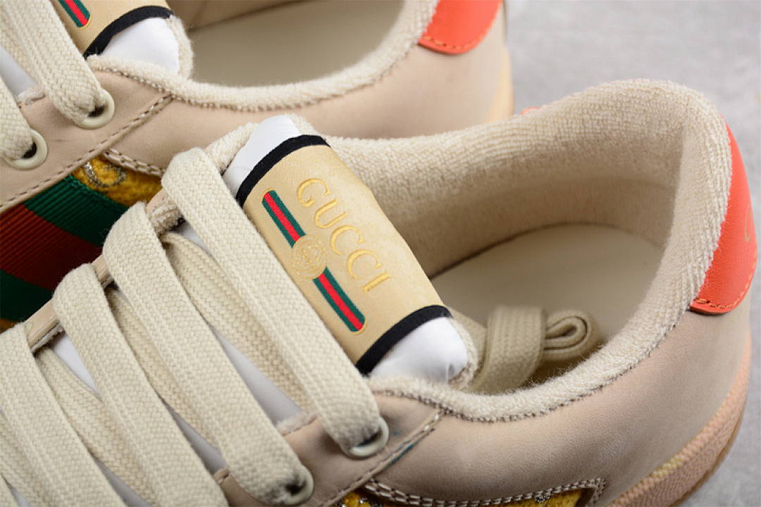 Gucci [GU*CCI DISTRESSED SCREENER SNEAKER BEIGE/GREEN/YELLOW-RED]-[WOMAN:35-39]-[MAN:40-45] - Image 8