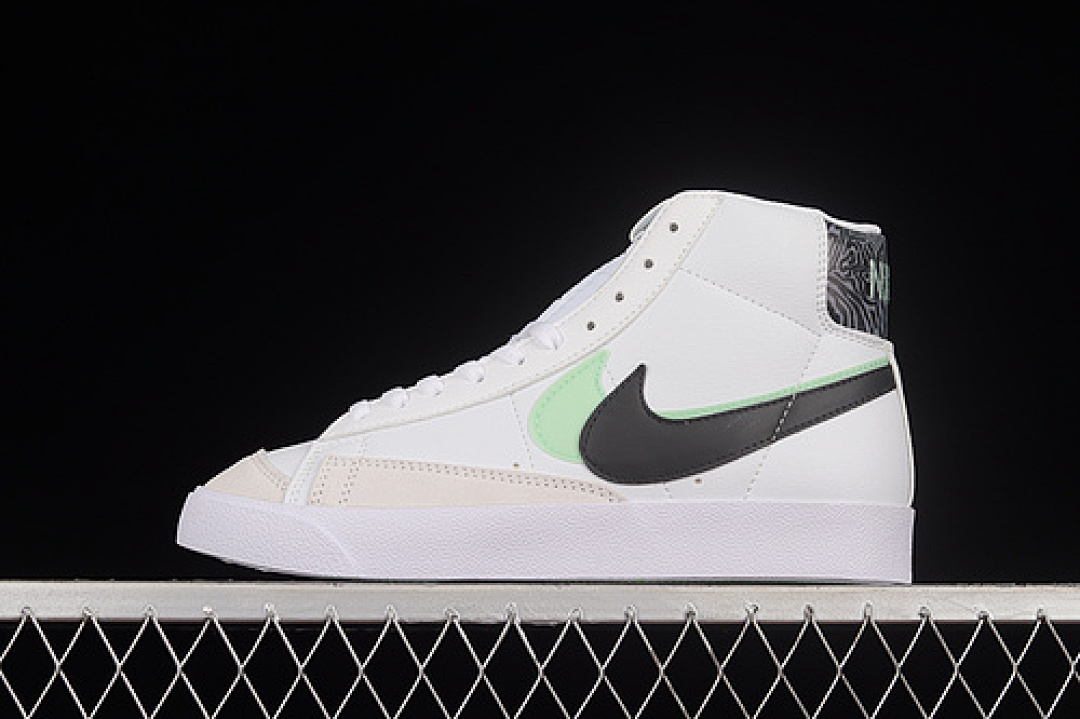 Unbranded [DD1847-100]-[BLAZER MID WHITE/BLACK/MINT GREEN]-[WOMAN:36-39]-[MAN:40-45], photo 1