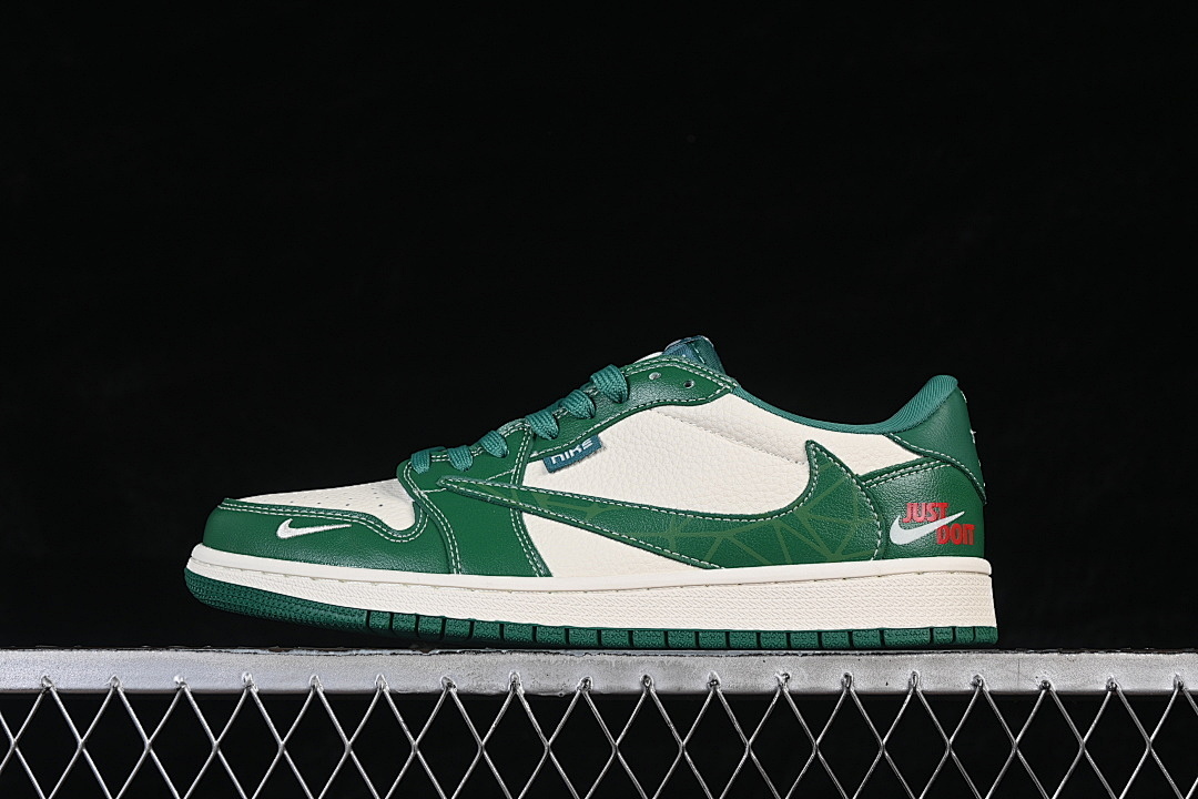 Jordan [LD2028-069]-[FRAGMENT DESIGN AIR JORDAN 1 LOW OG SP WHITE/GREEN]-[WOMAN:36-39]-[MAN:40-45], photo 1