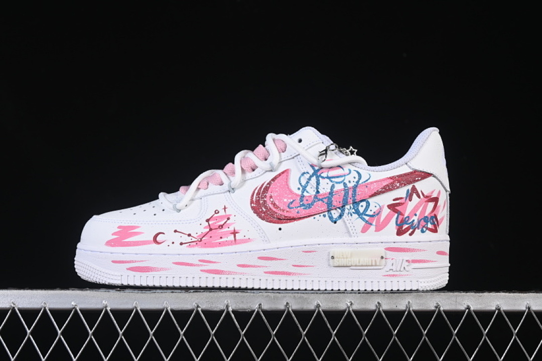 Nike Nike AIR FORCE 1 07 LOW WHITE/PINK/BLUE · KB1688-006, photo 1