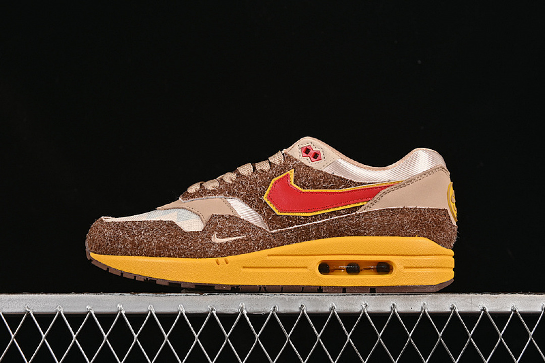 Unbranded [HV5776-200]-[AIR MAX 1 BIG HEAD ORIGINS BROWN/GREY/RED/YELLOW/ORANGE]-[UNISEX:36-47.5], photo 1