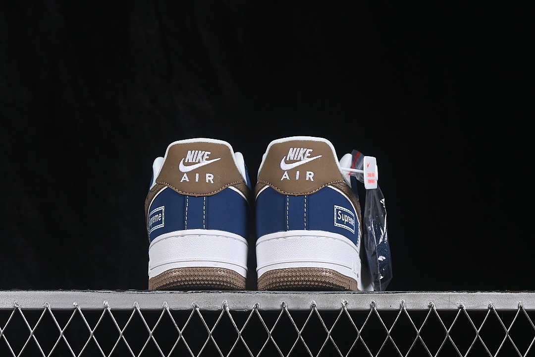 Nike [LD1999-030]-[AIR FORCE 1 07 LOW CASUAL SNEAKERS NAVY BLUE/BROWN]-[WOMAN:36-39]-[MAN:40-45] - Image 13