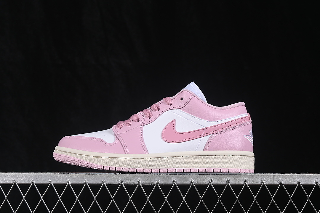 Jordan [DC0774-607]-[AIR JORDAN 1 LOW AJ1 BASKETBALL SHOES LIGHT PINK/WHITE]-[WOMAN:35.5-39]-[MAN:, photo 1