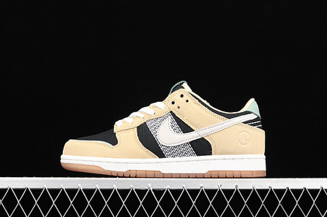 Unbranded [DJ4671-294]-[DUNK LOW 'ROOTED IN PEACE'BLACK/TAN-JADE]-[UNISEX:36-47.5], photo 1