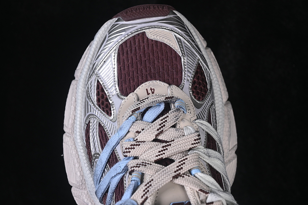 Balenciaga [W3XTL2940]-[3XL INTERLACE TRENDY RUNNING SHOES WINE RED/SILVER]-[WOMAN:35-39]-[MAN:40-46] - Image 11