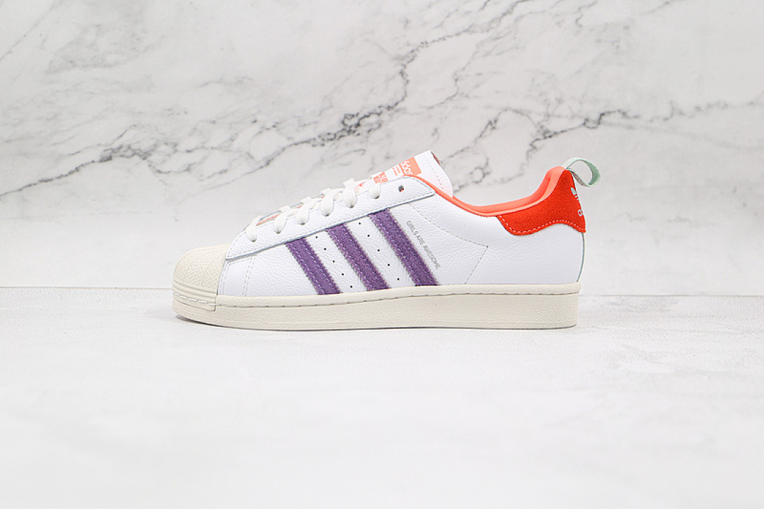 Unbranded [FW8087]-[SUPERSTAR GIRLS ARE AWESOME SHOES CLOUD WHITE/ICEY PINK/SIGNAL CORAL]-[UNISEX:36-44], photo 1