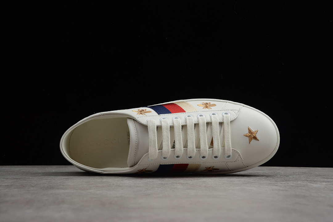 Gucci [GU*CCI ACE EMBROIDERED LOW-TOP SNEAKER WHITE/BLUE/GOLD]-[WOMAN:35-39]-[MAN:40-44] - Image 13