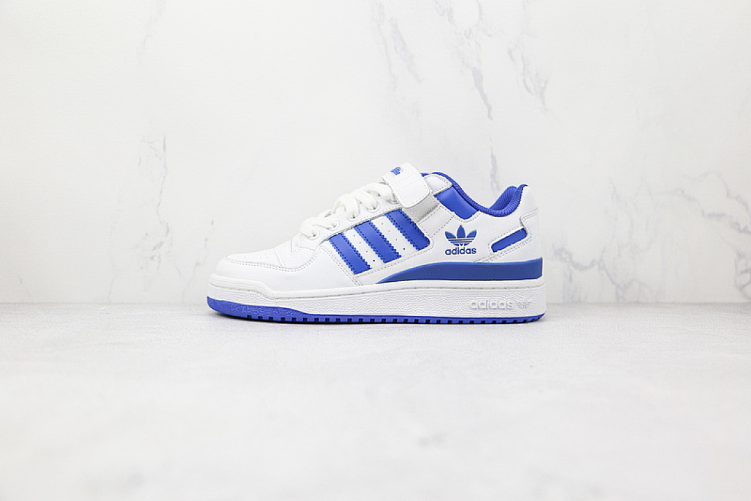 Unbranded [BY3649]-[FORUM LOW SHOES CHALK WHITE/COLLEGIATE ROYAL-GOLD METALLIC]-[MAN:40-45], photo 1