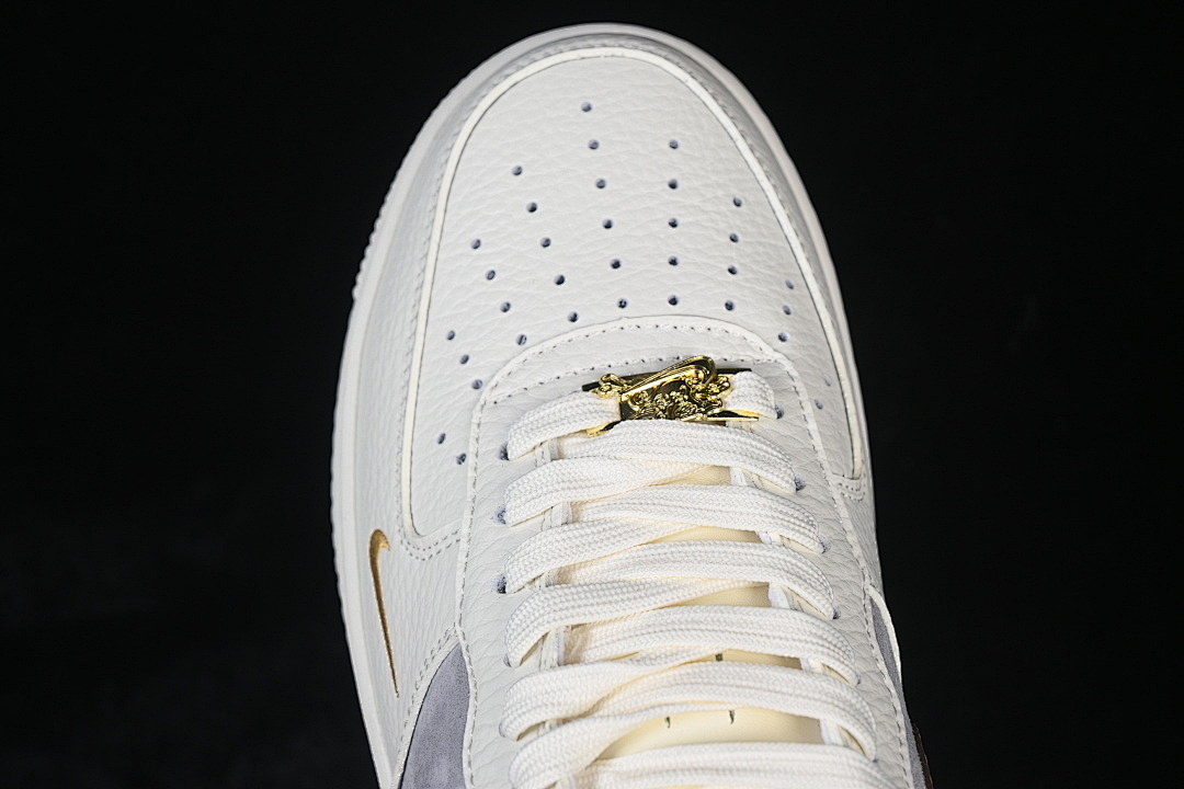 Nike [FQ7637-001]-[AIR FORCE 1 07 LOW WHITE/GREY/BLACK/GOLD]-[WOMAN:36-39]-[MAN:40-45] - Image 10