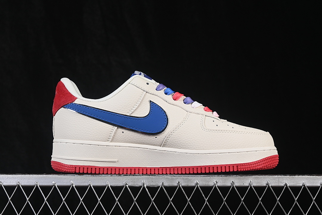 Nike [BK1916-007]-[AIR FORCE 1 07 LOW CASUAL SNEAKERS WHITE/BLUE/RED]-[WOMAN:36-39.5]-[MAN:40-45] - Image 16