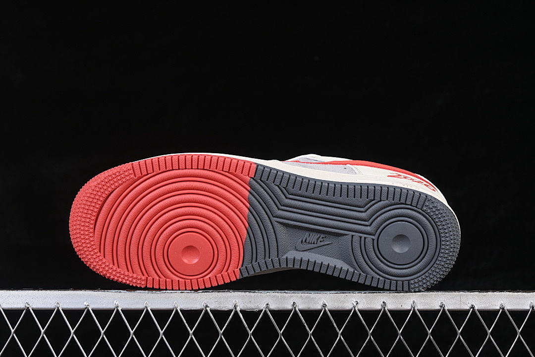 Nike [QW5288-120]-[AIR FORCE 1 07 LOW CASUAL SNEAKERS WHITE/GREY/RED]-[WOMAN:36-39]-[MAN:40-45] - Image 15
