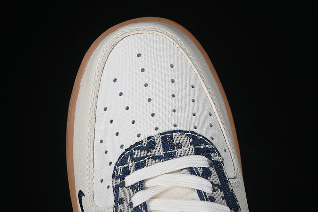 Nike [KK1988-052]-[AIR FORCE 1 07 LOW WHITE/GREY/BLUE/BROWN]-[WOMAN:36-39]-[MAN:40-45] - Image 10