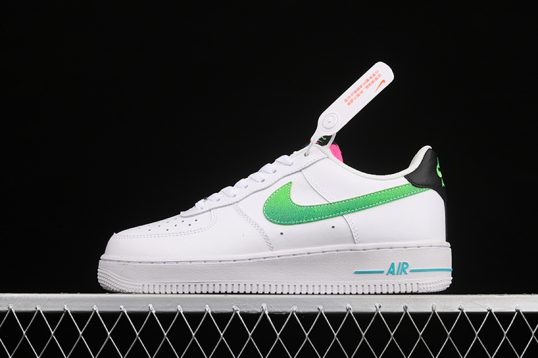 Nike [DJ5148-100]-[AIR FORCE 1 LOW 07 LV8 WHITE/AQUAMARINE/BLACK/GREEN STRIKE]-[UNSIEX:36-45], photo 1