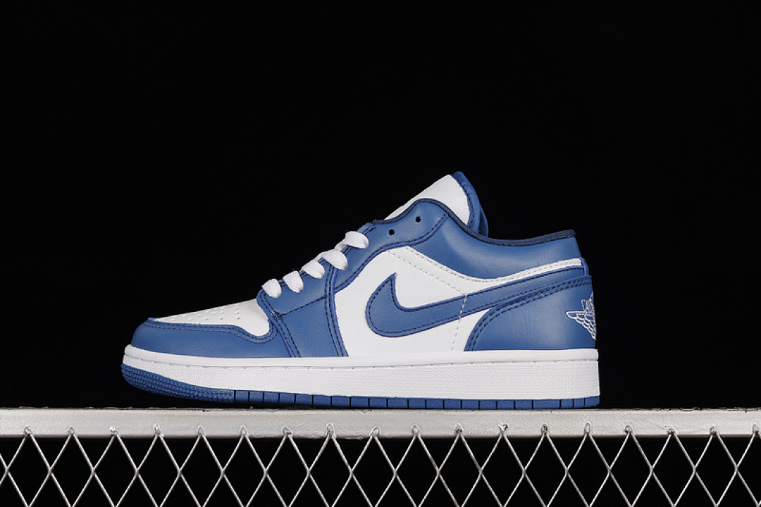 Jordan AIR Jordan 1 LOW WHITE/WHITE/DARK MARINA BLUE · DC0774-114, photo 1