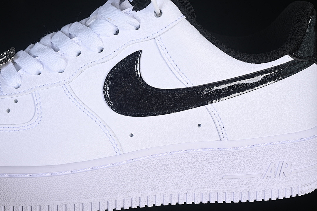 Nike [HF2898-101]-[AIR FORCE 1'07 LOW CASUAL SNEAKERS BLACK/WHITE]-[WOMAN:36-39]-[MAN:40-45] - Image 7
