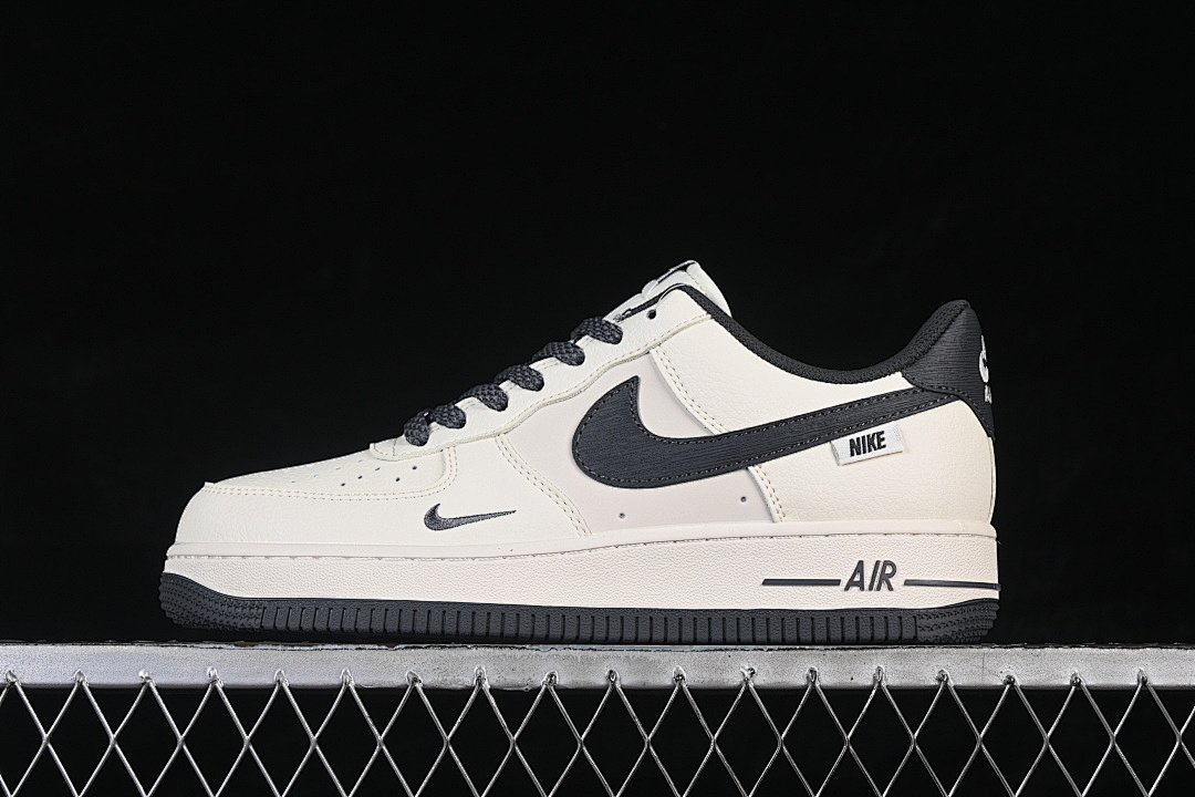 Nike [SM6668-119]-[AIR FORCE 1 07 LOW CASUAL SNEAKERS BEIGE/DARK GREY]-[WOMAN:36-39]-[MAN:40-45] - Image 2