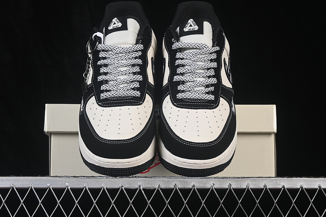 Nike [DW8806-005]-[AIR FORCE 1 07 LOW CASUAL SNEAKERS BEIGE/BLACK/BLUE]-[WOMAN:36-39.5]-[MAN:40-45] - Image 13