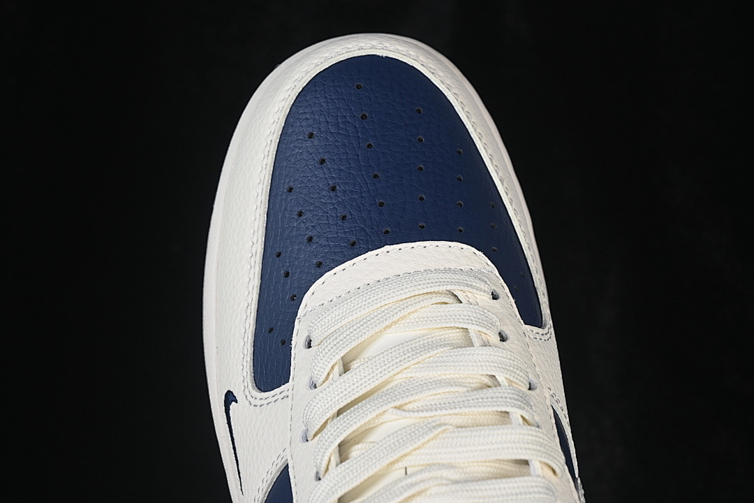 Nike [DN1688-817]-[AIR FORCE 1 07 LOW CASUAL SNEAKERS BEIGE/NAVY BLUE]-[WOMAN:36-39]-[MAN:40-45] - Image 10