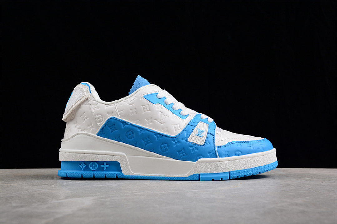 Louis Vuitton [L*V TRAINER LOW SNEAKER WHITE/WHITE/SKY BLUE]-[WOMAN:35-39]-[MAN:40-45] - Image 16