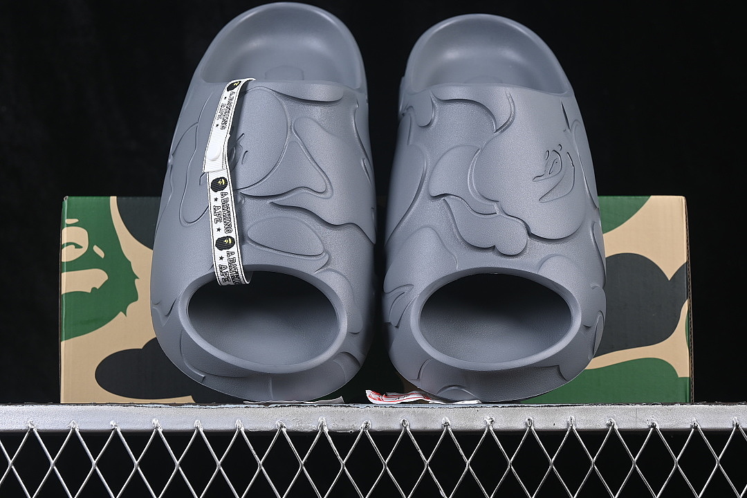 Bape [M322911]-[BAPE EVA COMFORT SLIPPERS DARK GRAY/CONCRETE GREY]-[MAN:40-47.5] - Image 10