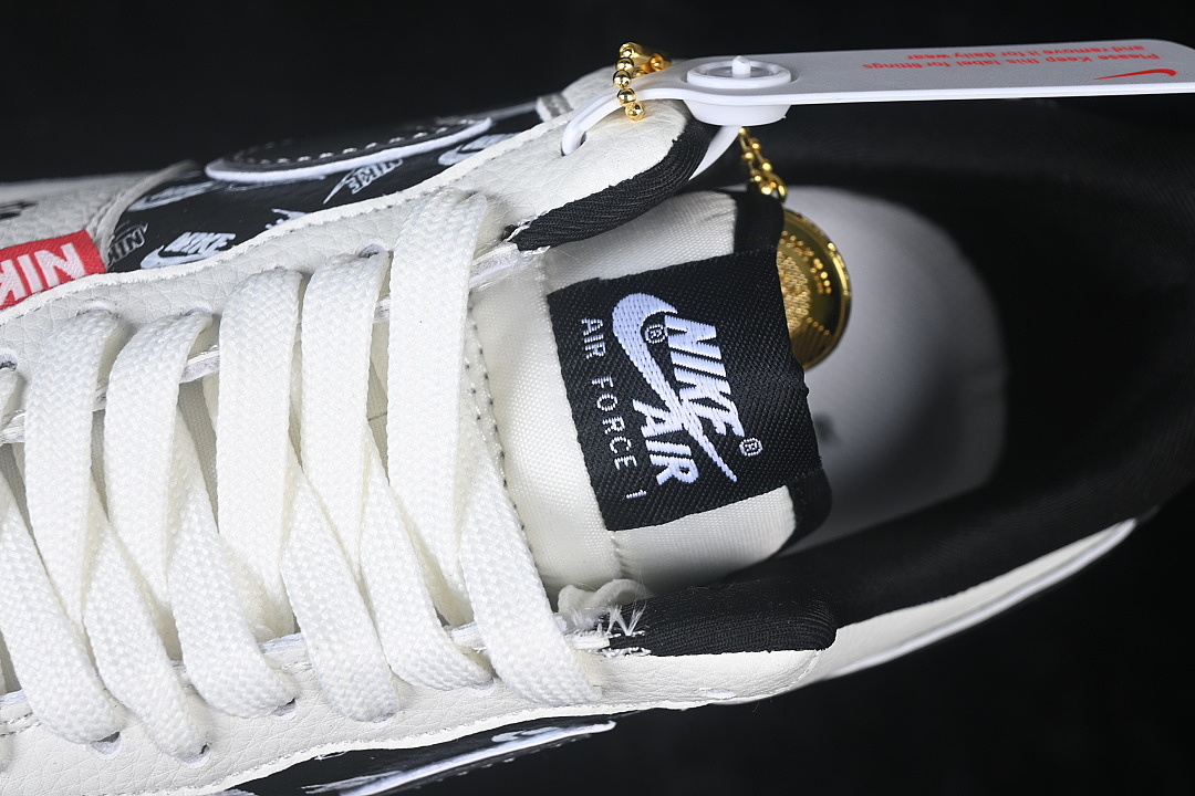 Nike [WY0655-113]-[AIR FORCE 1 07 LOW CASUAL SNEAKERS BLACK/WHITE]-[WOMAN:36-39]-[MAN:40-45] - Image 8