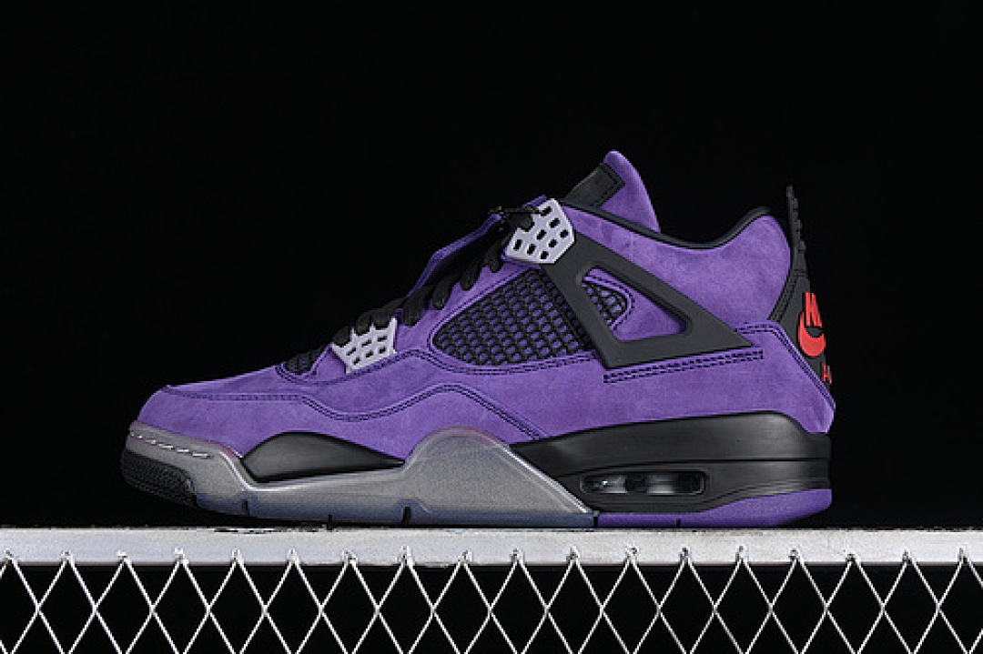Jordan [766296]-[TRAVIS SCOTT X AIR JORDAN 4 RETRO PURPLE DYNASTY/VARSITY RED/BLACK]-[MAN:40-50.5], photo 1