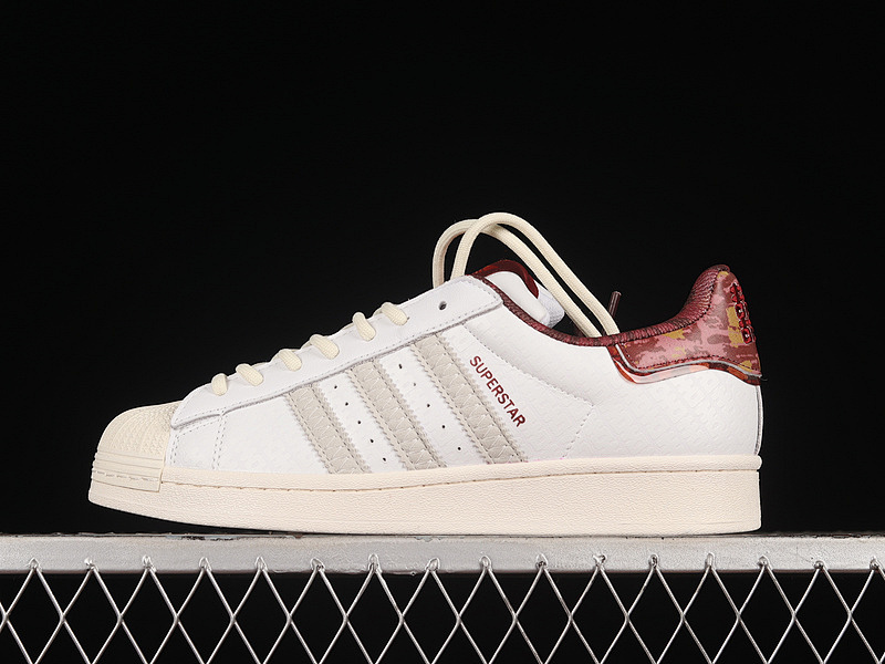 Adidas SUPERSTAR CHINESE NEW YEAR 2023 CLOUD WHITE/CLOUD WHITE/NOBLE MAROON · IF2577, photo 1