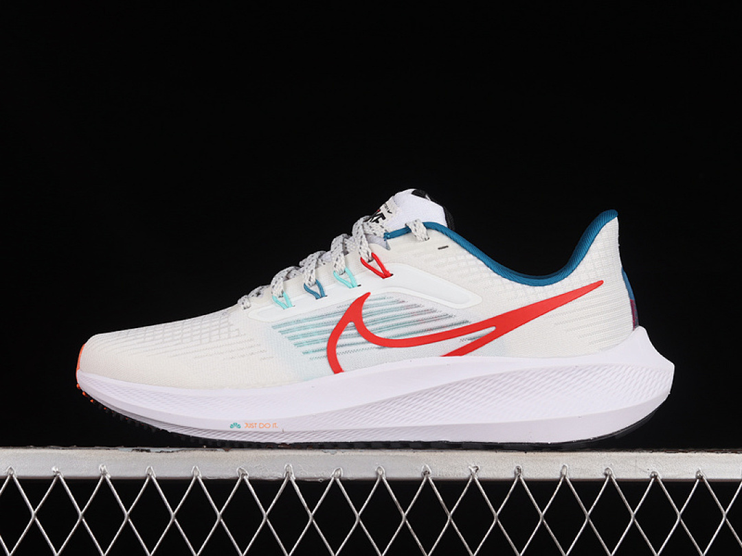 Nike [FD4322-161]-[AIR ZOOM PEGASUS 39 WHITE/WHITE/WASHED TEAL/UNIVERSITY RED]-[UNISEX:36-46], photo 1