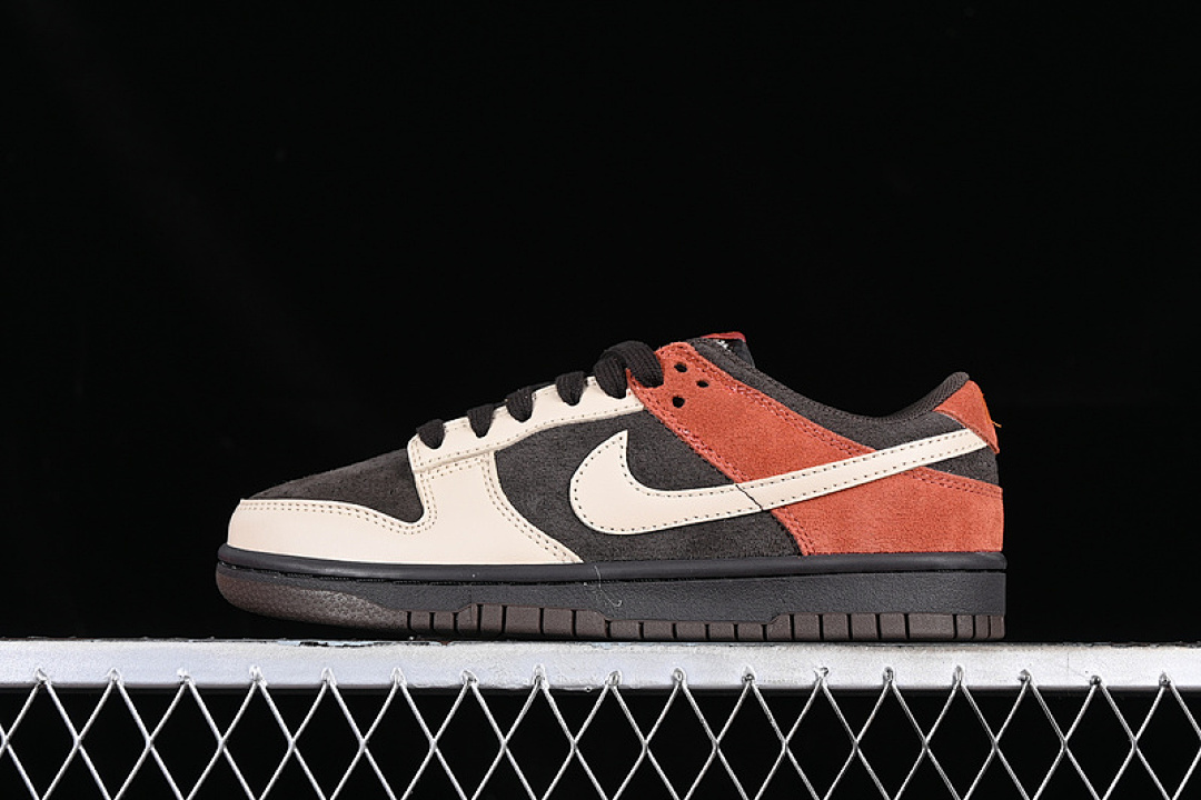 Unbranded [FV0395-200]-[DUNK LOW RED PANDA VELVET BROWN/SANDDRIFT/RUGGED ORANGE]-[UNSIZE:35.5-47.5], photo 1