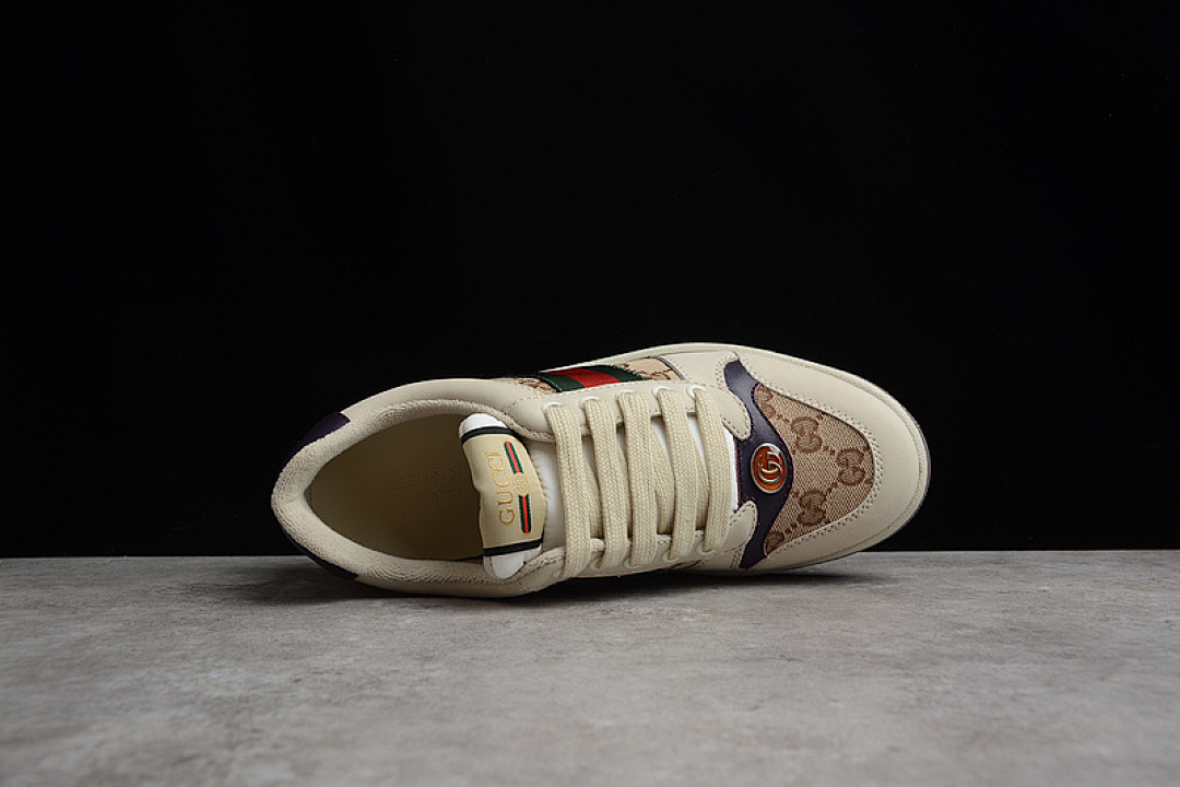 Gucci [43194-A39GO-9064]-[GU*CCI DISTRESSED SCREENER SNEAKERS BEIGE/BROWN/BLUE-RED]-[UNISEX:35-44] - Image 12