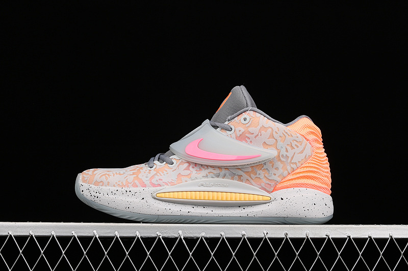 ZOOM KD 14 BASKETBALL SHOES LIGHT GREY/PINK/ORANGE · CZ0170-600, photo 1