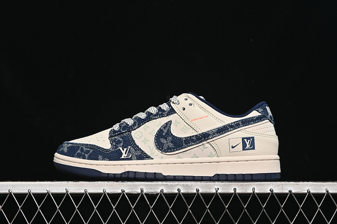 Louis Vuitton [YX5066-386]-[SB DUNK LOW LV WHITE/GREY/BLUE]-[WOMAN:36-39]-[MAN:40-45], photo 1