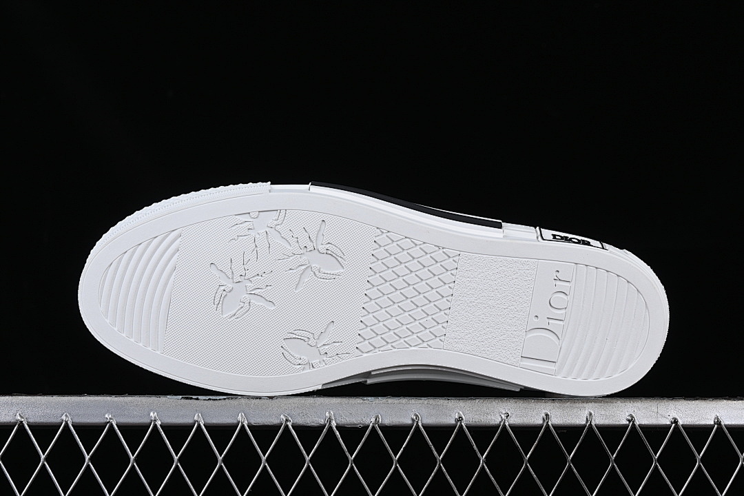 Dior [B23 OBLIQUE TOP SNEAKERS MID CASUAL SHOES WHITE/LIGHT GRAY]-[WOMAN:39]-[MAN:40-46] - Image 16