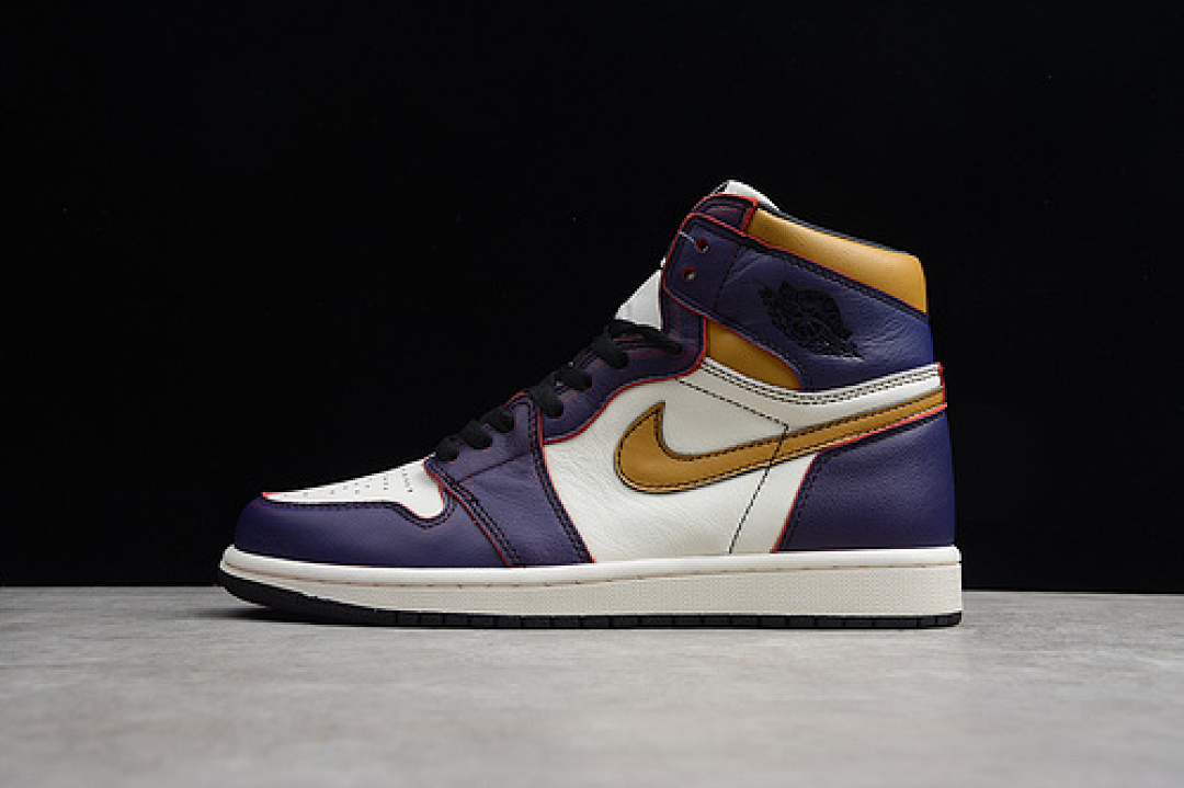 Jordan [135-133-144]-[CD6578-507]-[ST AIR JORDAN 1 RETRO HIGH OG LA TO CHICAGO PURPLE/GOLD]-[MAN:40-46], photo 1