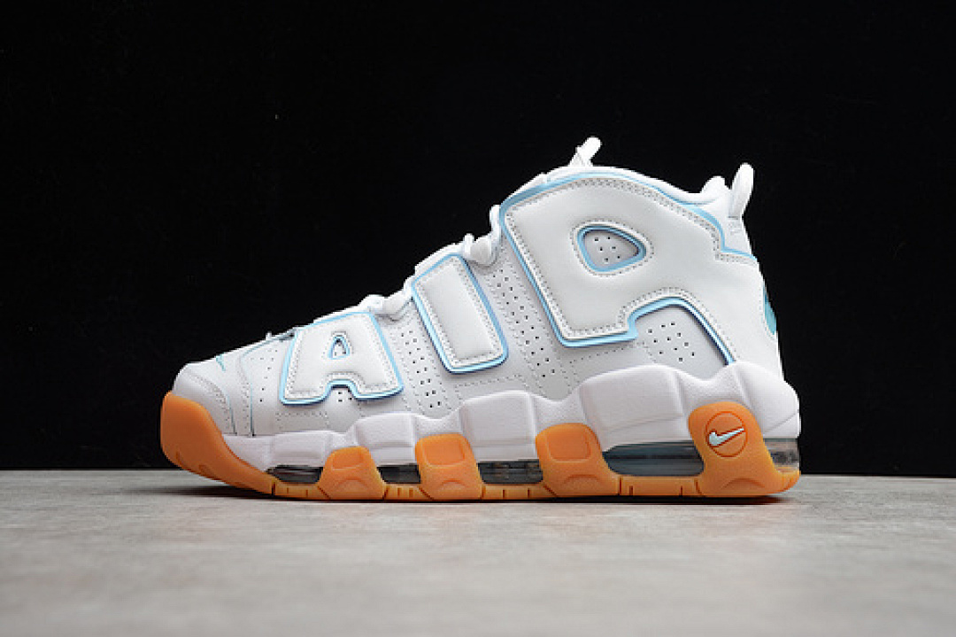 Nike [415082-107]-[AIR MORE UPTEMPO WHITE/AQUA-GUM LIGHT BROWN-OCEAN BLISS]-[UNISEX:36-45], photo 1