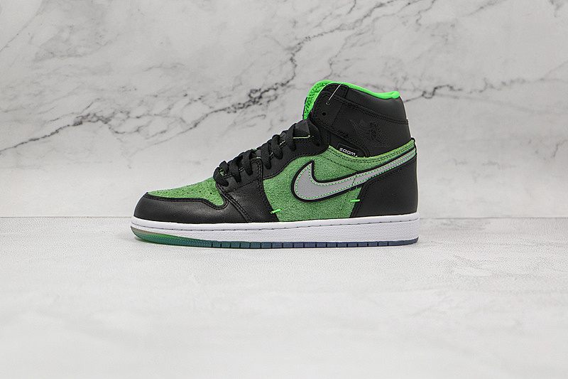 Jordan AIR Jordan 1 HIGH ZOOM ZEN GREEN BLACK/BLACK/TOMATILLO/RAGE GREEN · CK6637-002, photo 1