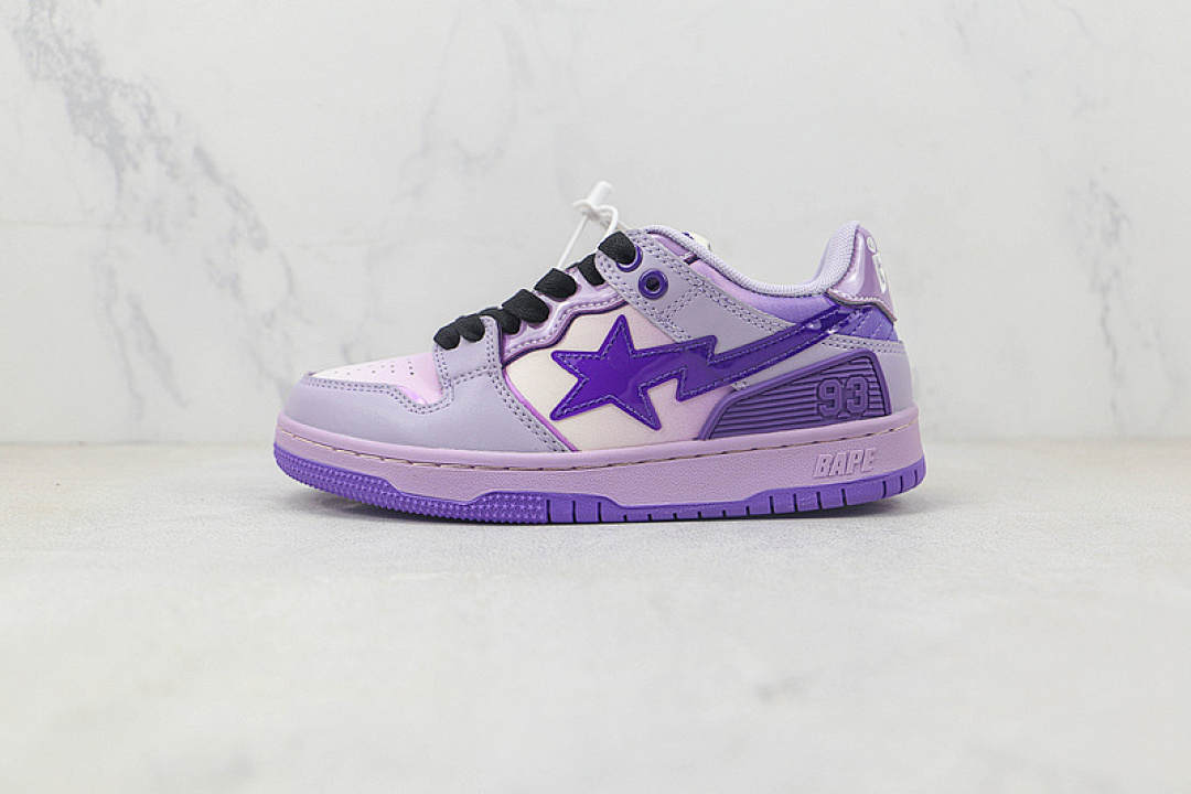 Bape Bape [HUMAN MADE STA SK8 TO NIGO PURPLE/BLACK/LIGHT PURPLE]-[WOMAN:36-39]-[MAN:40-45], photo 1