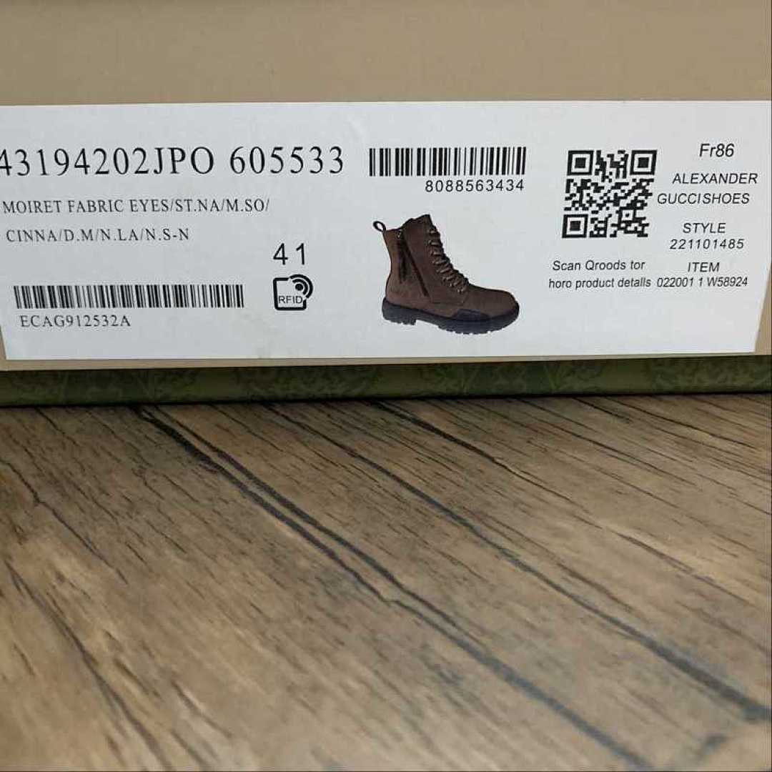 Gucci [ALE*XANDER X GU*CCI HIGH MARTIN BOOTS LIGHT BROWN/LIGHT BROWN/BLACK]-[MAN:38-44] - Image 4