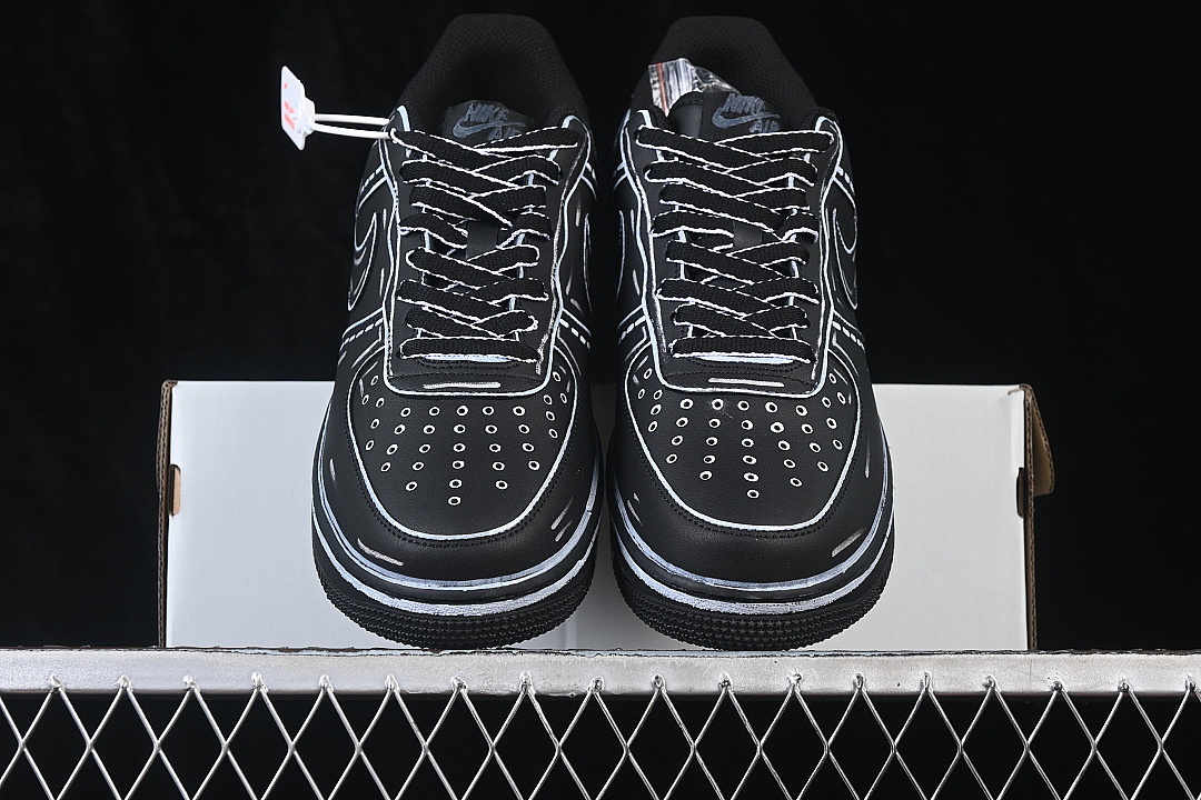Nike [CW2288-001]-[AIR FORCE 1 07 LOW CASUAL SNEAKERS BLACK/WHITE/BLACK]-[WOMAN:36-39]-[MAN:40-45] - Image 13