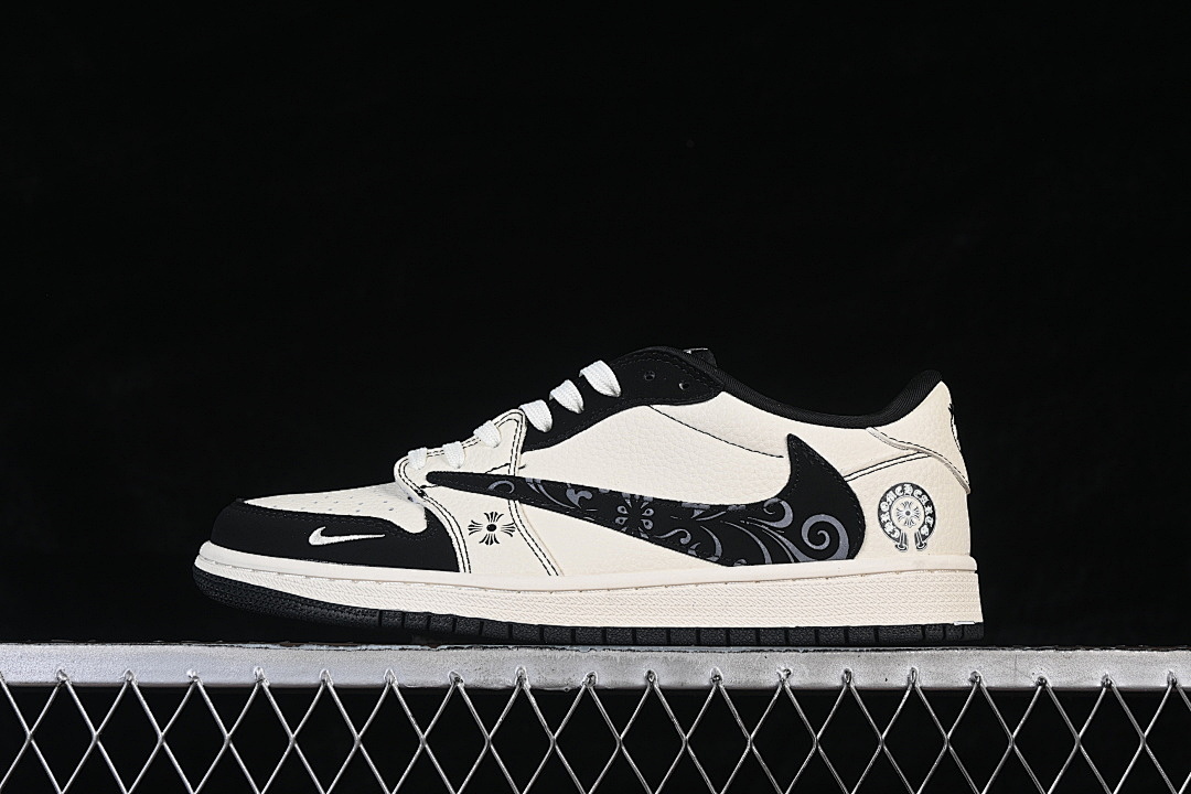 Jordan [DD7866-108]-[FRAGMENT DESIGN AIR JORDAN 1 LOW OG SP WHITE/BLACK]-[WOMAN:36-39]-[MAN:40-45], photo 1