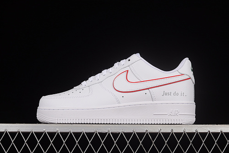 Nike Nike AIR FORCE 1 07 LOW WHITE/WHITE/UNIVERSITY RED · DQ0791-100, photo 1