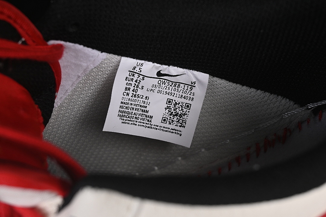 Nike [QW5288-119]-[AIR FORCE 1 07 LOW WHITE/RED/WHITE]-[WOMAN:36-39]-[MAN:40-45] - Image 6