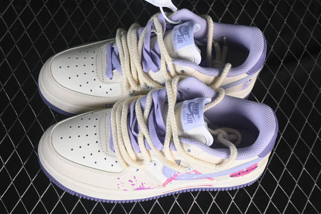 Nike [BD7701-220]-[AIR FORCE 1 07 CONFESSION CASUAL SNEAKERS PURPLE/WHITE]-[WOMAN:36-39]-[MAN:40-45] - Image 10