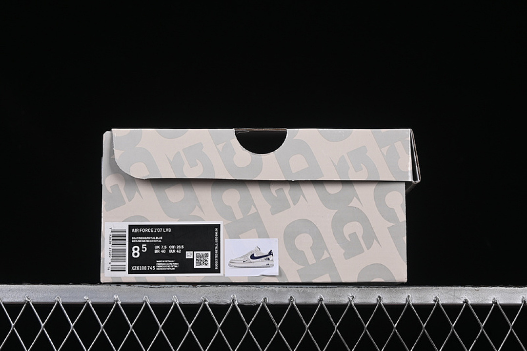 Nike [XZ6188-745]-[AIR FORCE 1 07 LOW WHITE/BLUE/GREY]-[WOMAN:36-39]-[MAN:40-45] - Image 12