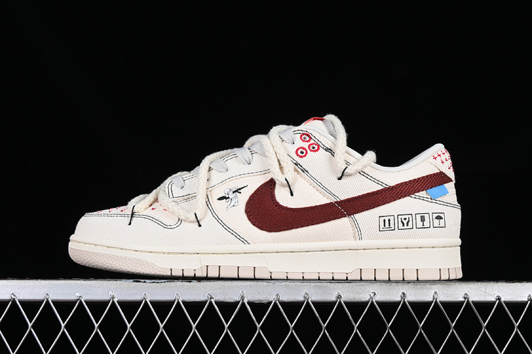 Unbranded [DV0834-100]-[DUNK LOW BEIGE/RED]-[WOMAN:36-39]-[MAN:40-46], photo 1