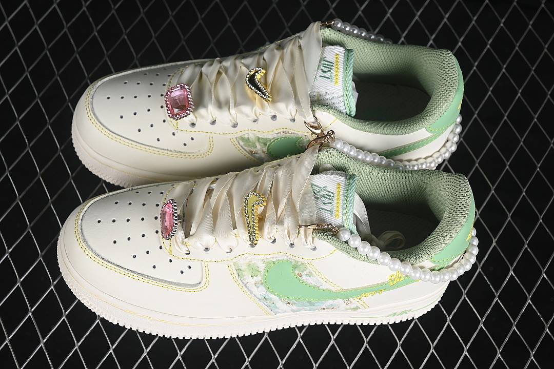 Nike [FJ7740-111]-[AIR FORCE 1 07 LOW CASUAL SNEAKERS WHITE/GREEN]-[WOMAN:36-39]-[MAN:40-45] - Image 10